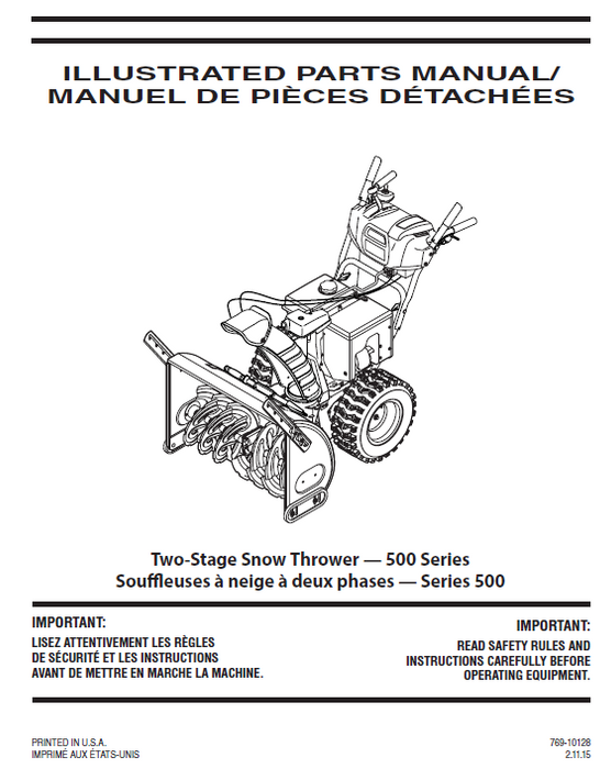 C459-52414 Craftsman MTD 24" Snowblower Manual 31DH54TE599